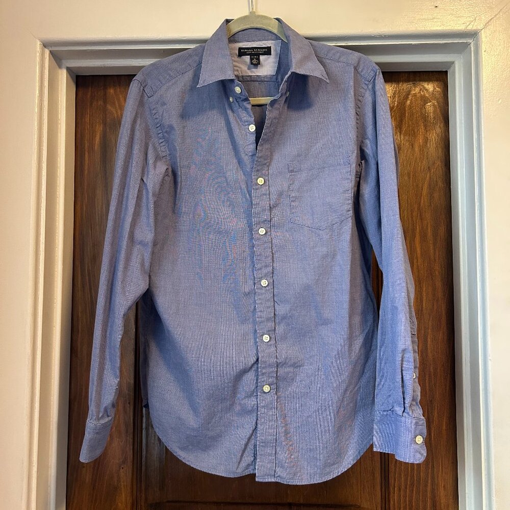 Banana Republic Men's Softwash Cotton Dress Shirt, M, 15 - 15 1/12 100% cotton